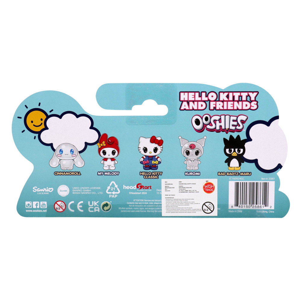 Hello Kitty 2,5" 5 Pack Pencil Toppers - Imagen 2