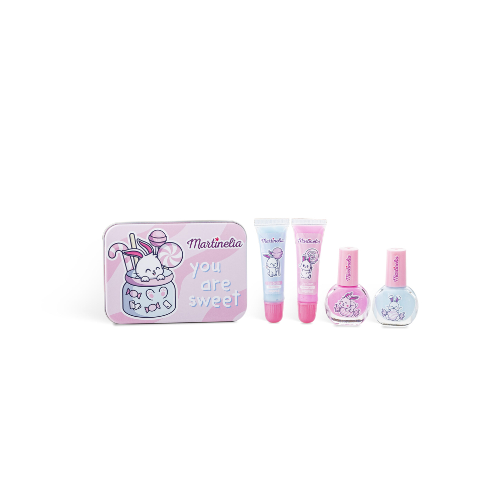 MARTINELIA  SET MAQUILLAJE  CON CAJA METALICA - Imagen 2