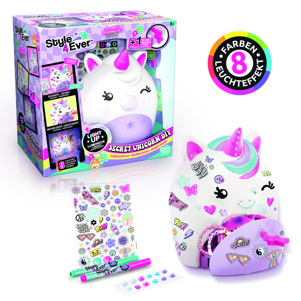 Unicornio linterna para decorar con compartimento secreto - Imagen 4