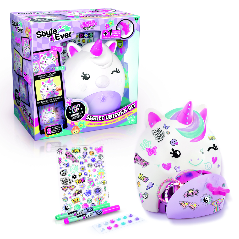 Unicornio linterna para decorar con compartimento secreto
