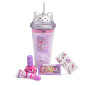 Botella con kit de maquillaje Lulu y duki