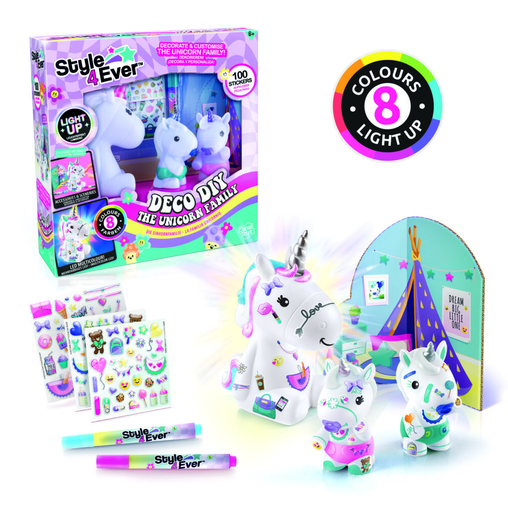 LAMPARA FAMILIA UNICORNIO  DIY PARA DECORAR - Imagen 2