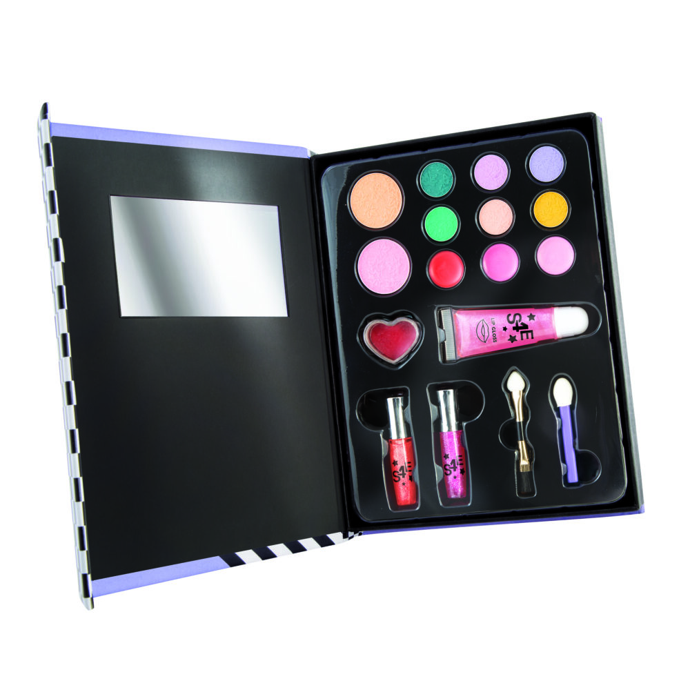 Portafolio de Maquillaje Infantil – Kit Completo con Sombras, Labiales y Accesorios - Imagen 3