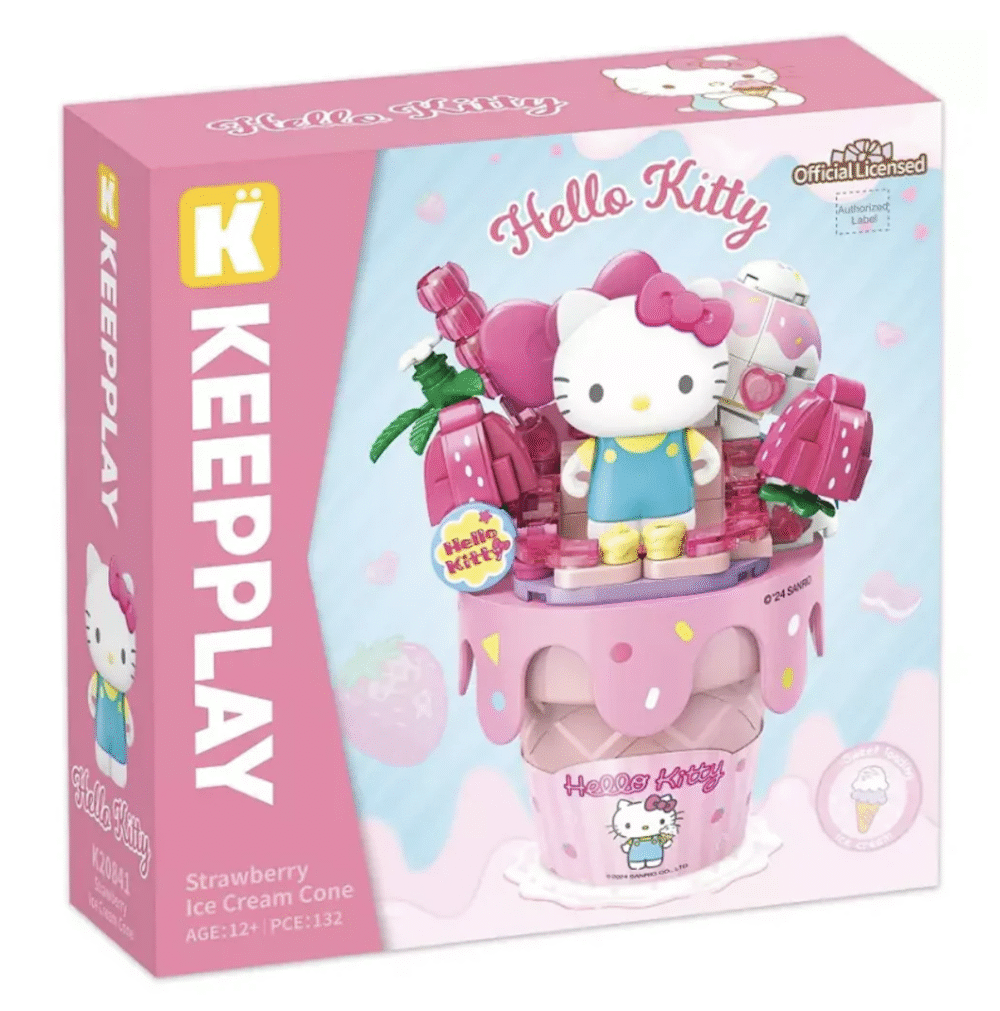 Playset hello Kitty cono de helado de fresa